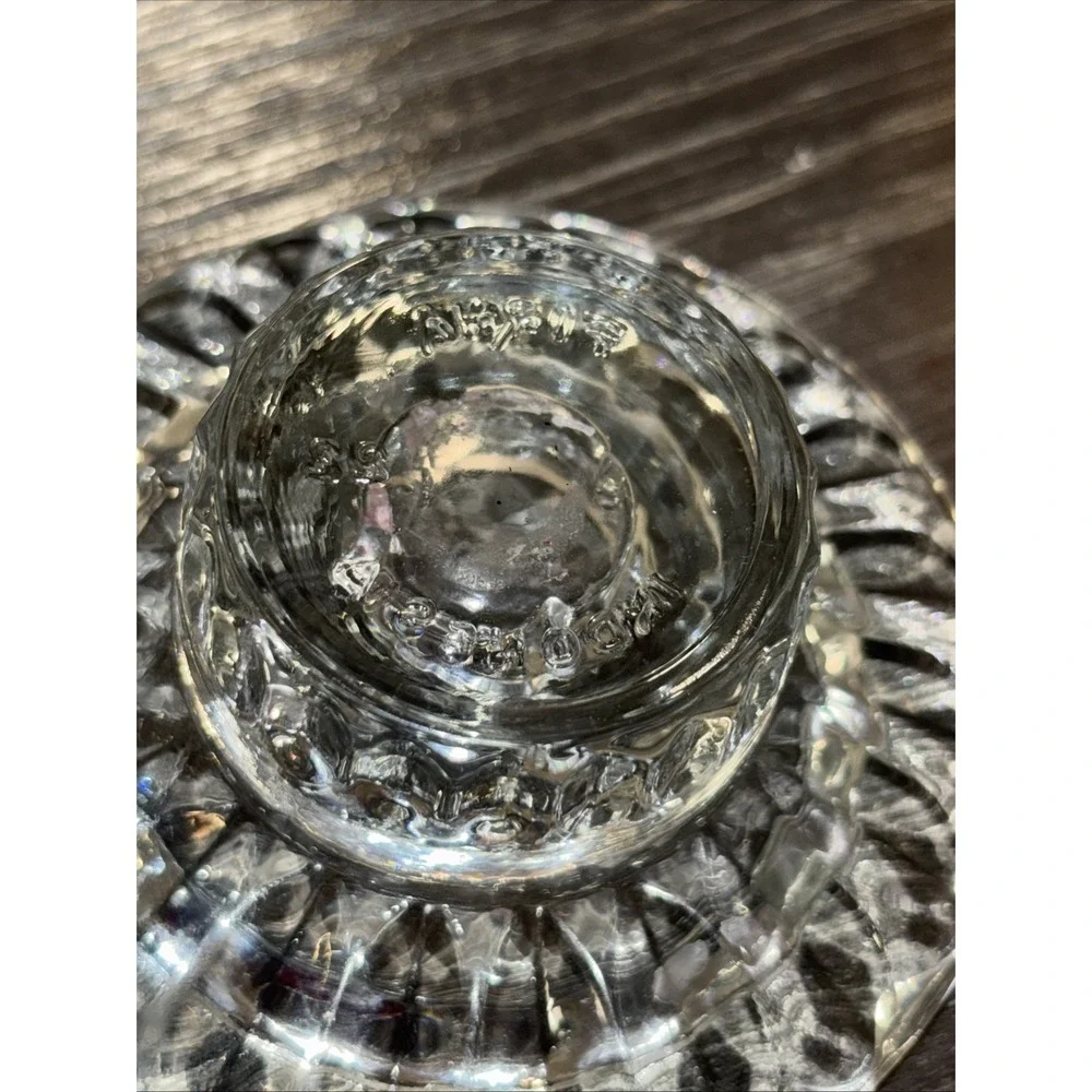 FIRNA Clear Glass‎ Tapered Candle Holders Candlesticks Set 2
